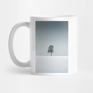 Nordic Minimalist Winter Landscape Art Printable Mug